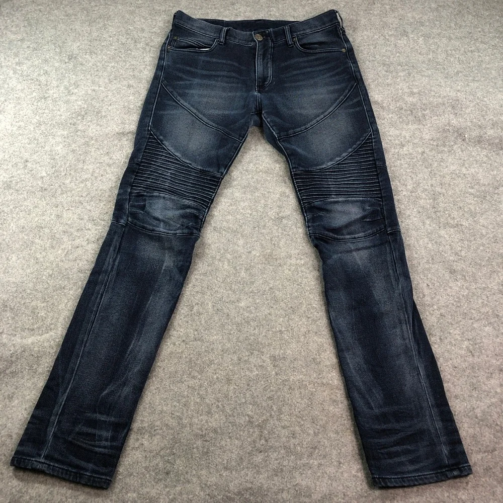 True Religion Mens Jeans 31 (fits 32x34) Rocco Skinny Blue Dark Wash Stretch